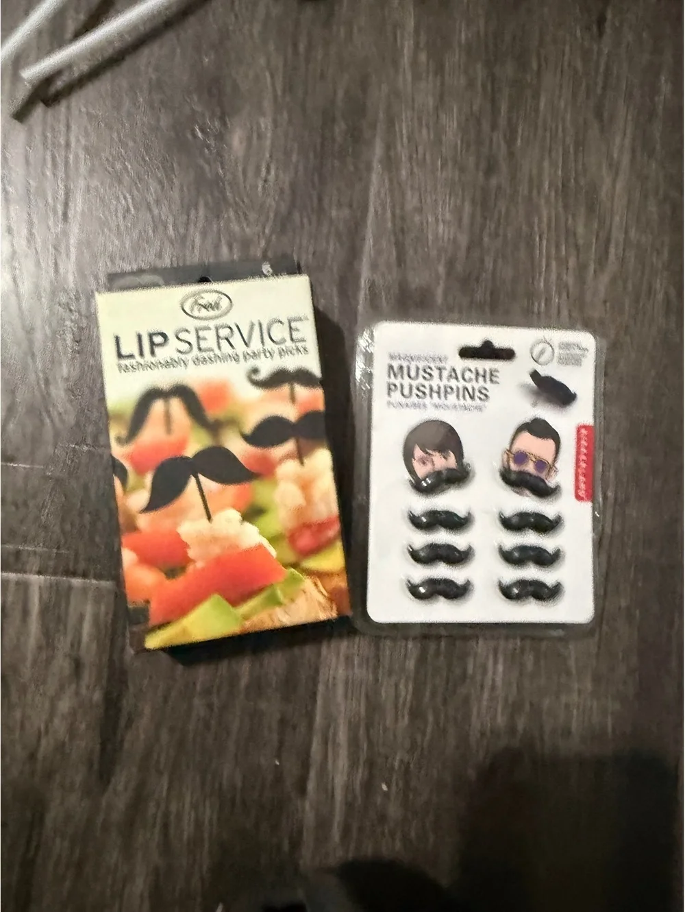 Mustache lovers prank  party picks and push pins gag gift